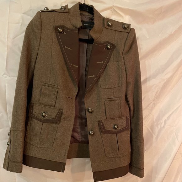 Military style forest green blazer - Picture 1 of 2